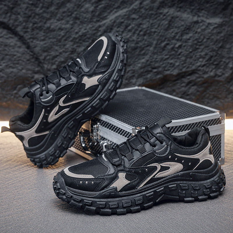 Labor protection shoes men's spring and autumn new breathable mesh shoes men's construction site work anti-slip wear-resistant sports dad shoes