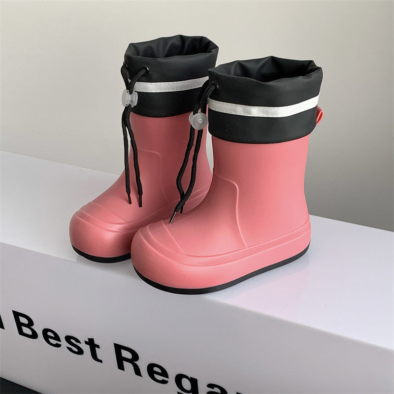 Non-slip medium-cut parent-child rain boots, cute children's rain boots in summer, outdoor school students, water boots, leisure and water play