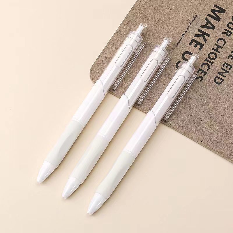 Press the quick dry small white pen ins high value gel pen 0.5 student exam brush pen ST head black pen signature pen