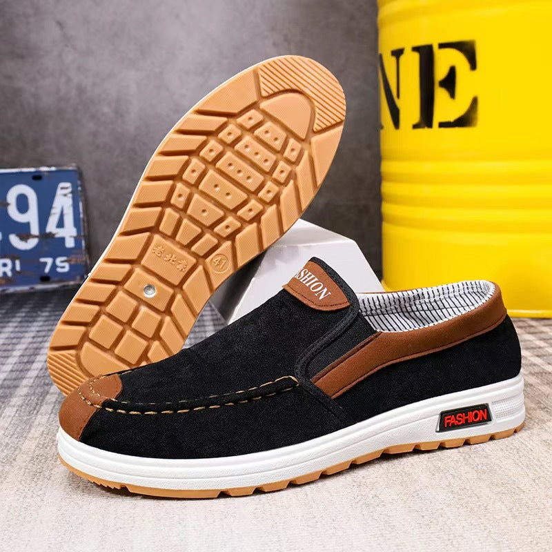 2024 Men's Shoes Spring Casual Shoes New Lightweight and Breathable Versatile Canvas Shoes Men's One-Foot Old Beijing Cloth Shoes