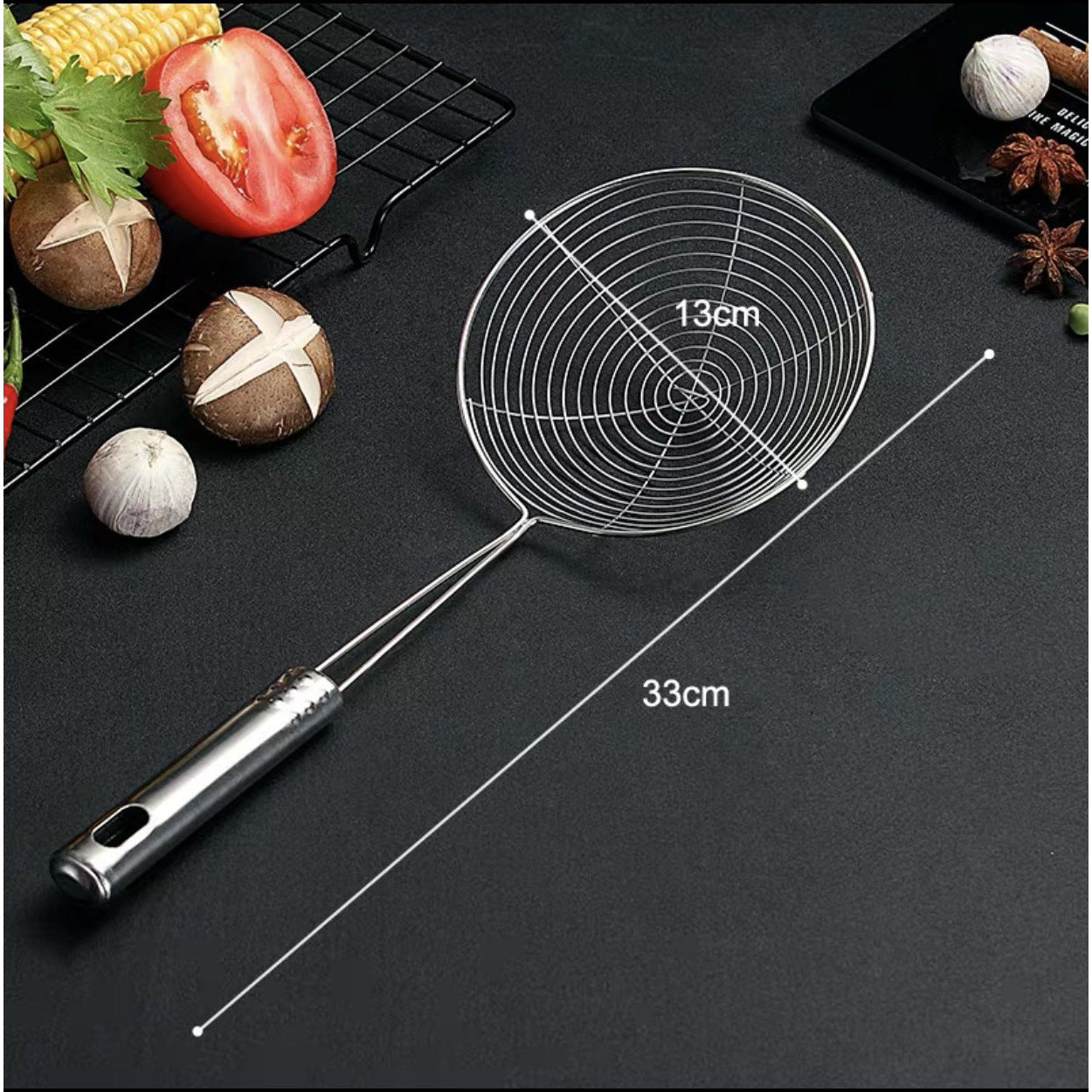 Stainless steel scoop colander over water spoon fried scoop noodles scoop strainer spoon line drain spicy hot colander kitchen supplies