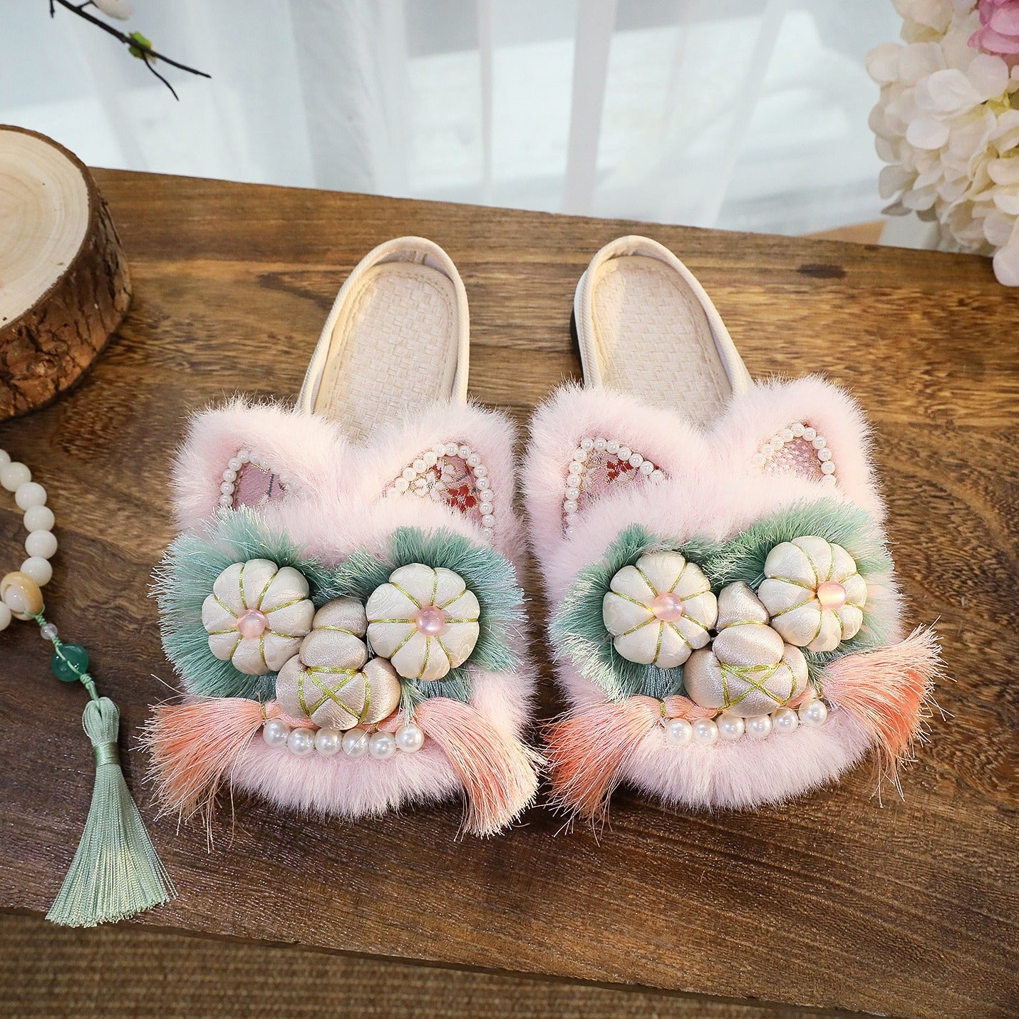 Slippers Adult Tiger Head Shoes 2024 New National Tide Retro Ethnic Style Flat Women's Slippers Folk Shoes