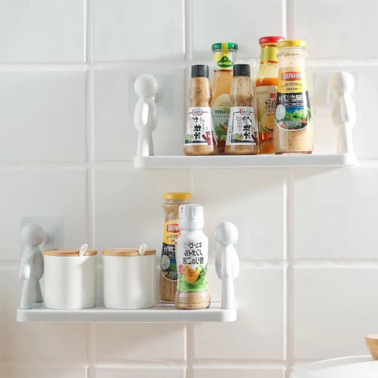 Bathroom, small person shelf, non-punching, household multi-functional bathroom, toiletries storage rack, rail, wall-mounted