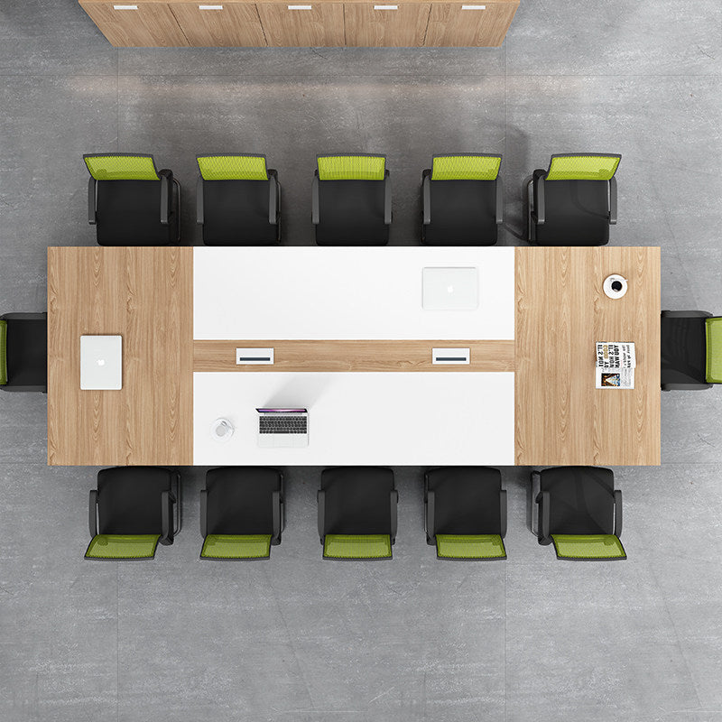 Conference table, long table, simple modern simple desk, training reception and negotiation room, long horseshoe table and chair combination
