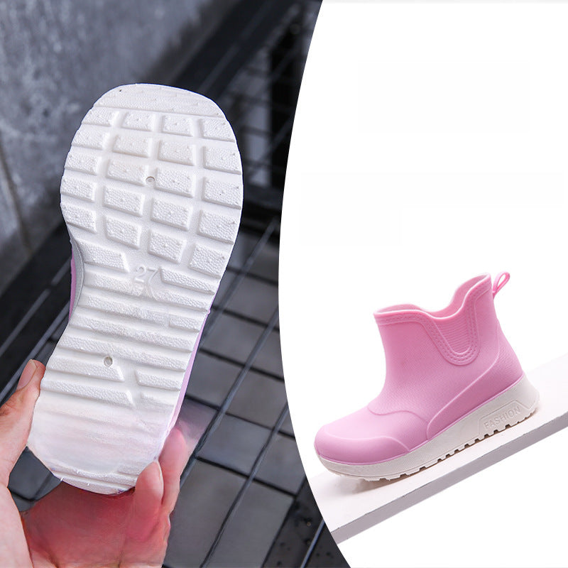 Korean fashion children's rain boots men's and women's non-slip thick-soled anti-slip thick-soled rain boots are worn in rainy days and are versatile water rain boots