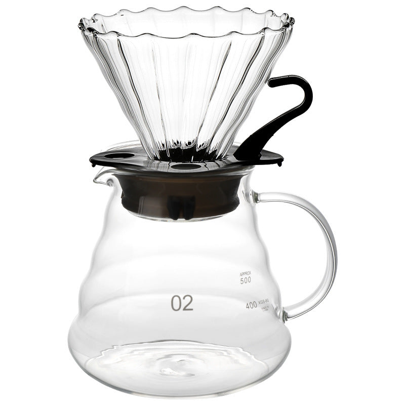 Pour-over coffee cloud pot set coffee sharing pot high borosilicate glass hand brew pot hanging ear pot full set coffee maker