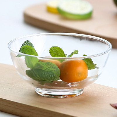 Lizun Clear Glass Vegetable Salad Bowl Set Single Japanese Style Lead-Free Glass Bowl Household Soup Bowl Fruit Bowl Wholesale