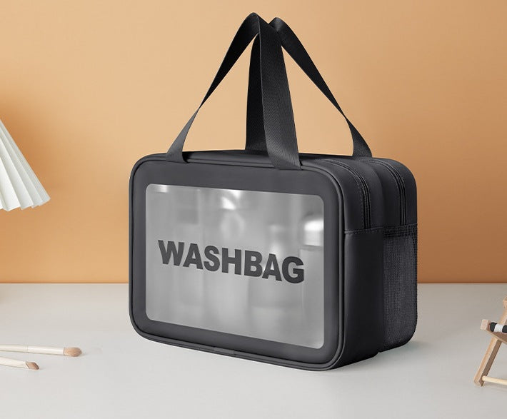 Cosmetic bag, large capacity, dry and wet separation, finishing travel storage bag, waterproof double layer toiletry bag, cosmetics storage bag