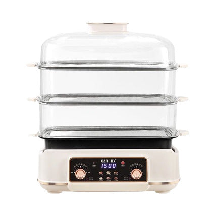 The new upgraded titanium alloy bottom pot split electric steamer can be disassembled and washed, and the large-capacity stewing and steaming are multi-functional for home use