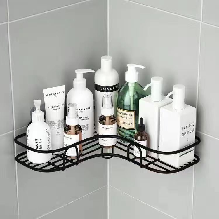Punch-free bathroom bathroom triangle rack wall-mounted toilet bathroom washstand storage wall supplies