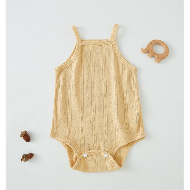 Baby bag fart clothes, summer thin bottom, inner suspenders, breathable, summer baby vest, Hargi, newborn crawling suit