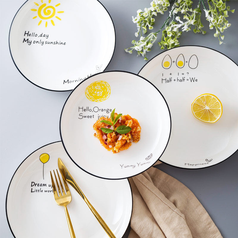 Ceramic tableware and dish set