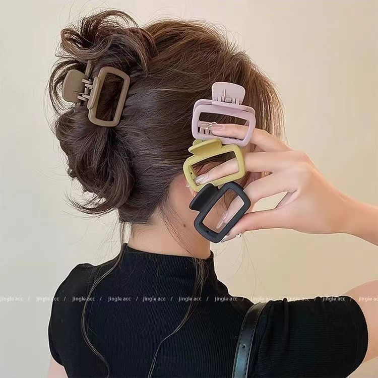 square small grab clip women's new hair grab back of the head pan hairpin half tie hairpin shark clip headpiece wholesale
