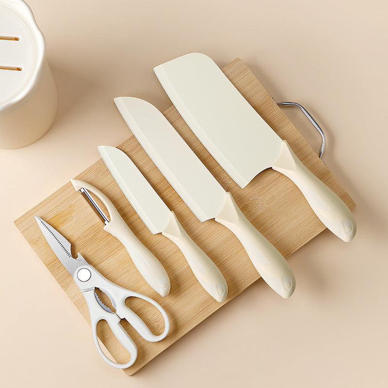 Kitchen slicing knife cutting vegetables and meat cutting fruit knife complementary food stainless steel knife women's special kitchen knife household knife set