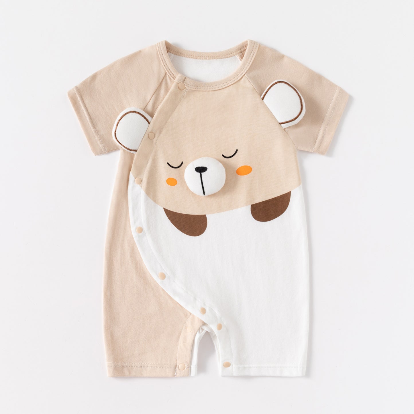 Cross-border exclusive for infant onesies, summer cotton short-sleeved baby Hayi may be super cute cartoon Hayi summer thin