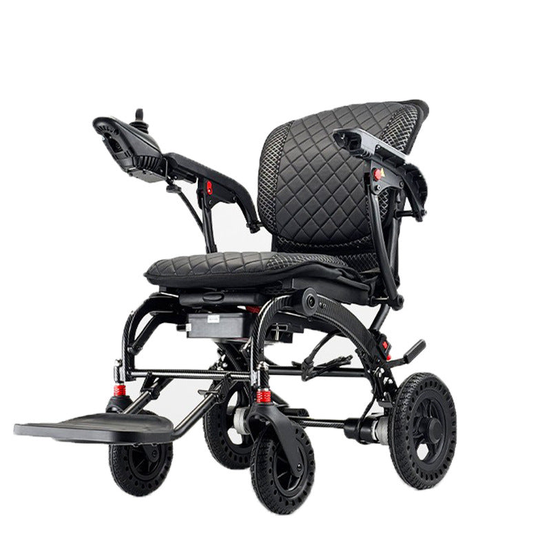 The new electric wheelchair is an intelligent fully automatic foldable lightweight and small ergonomic scooter for the elderly