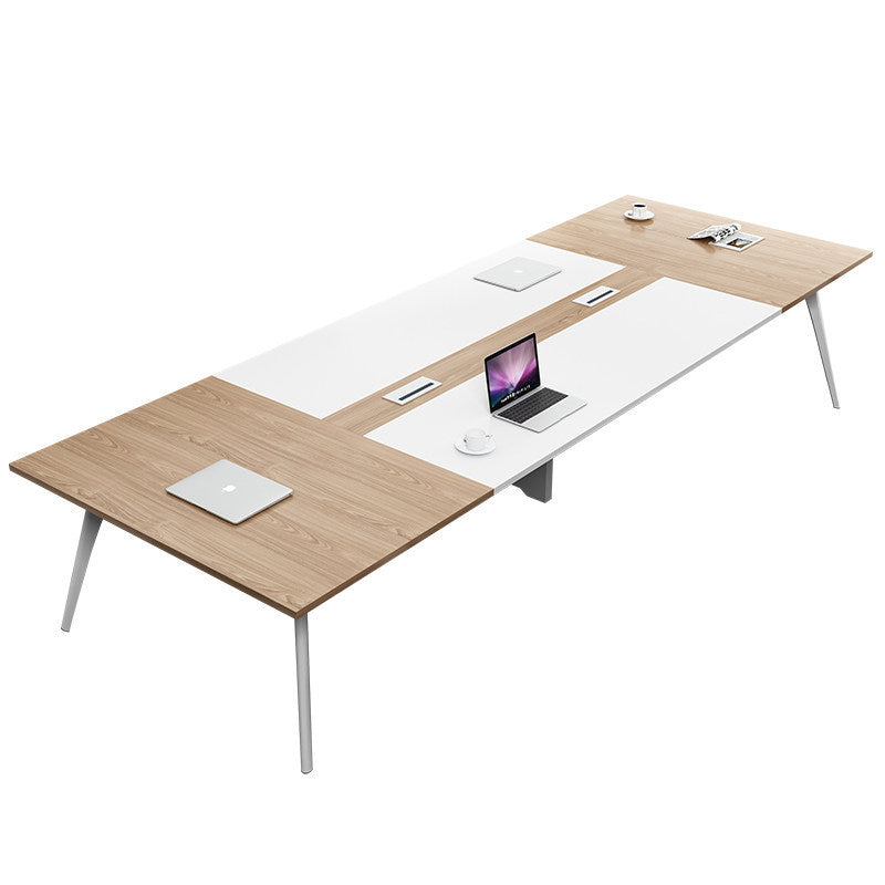 Conference table, long table, simple modern simple desk, training reception and negotiation room, long horseshoe table and chair combination