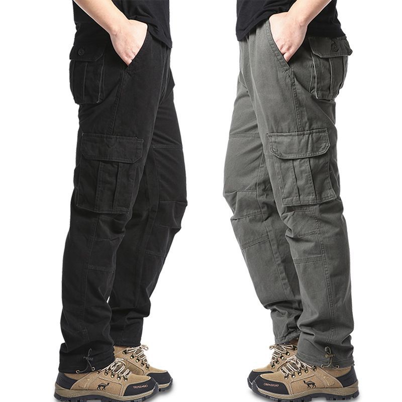 Men's Pants Autumn Cargo Pants Men's Loose Straight Pants Outdoor Cotton American Casual Pants Plus Size Work Pants