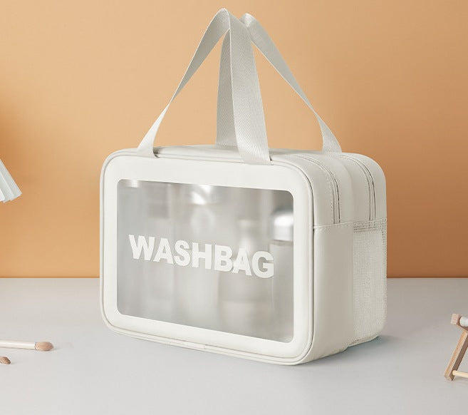 Cosmetic bag, large capacity, dry and wet separation, finishing travel storage bag, waterproof double layer toiletry bag, cosmetics storage bag