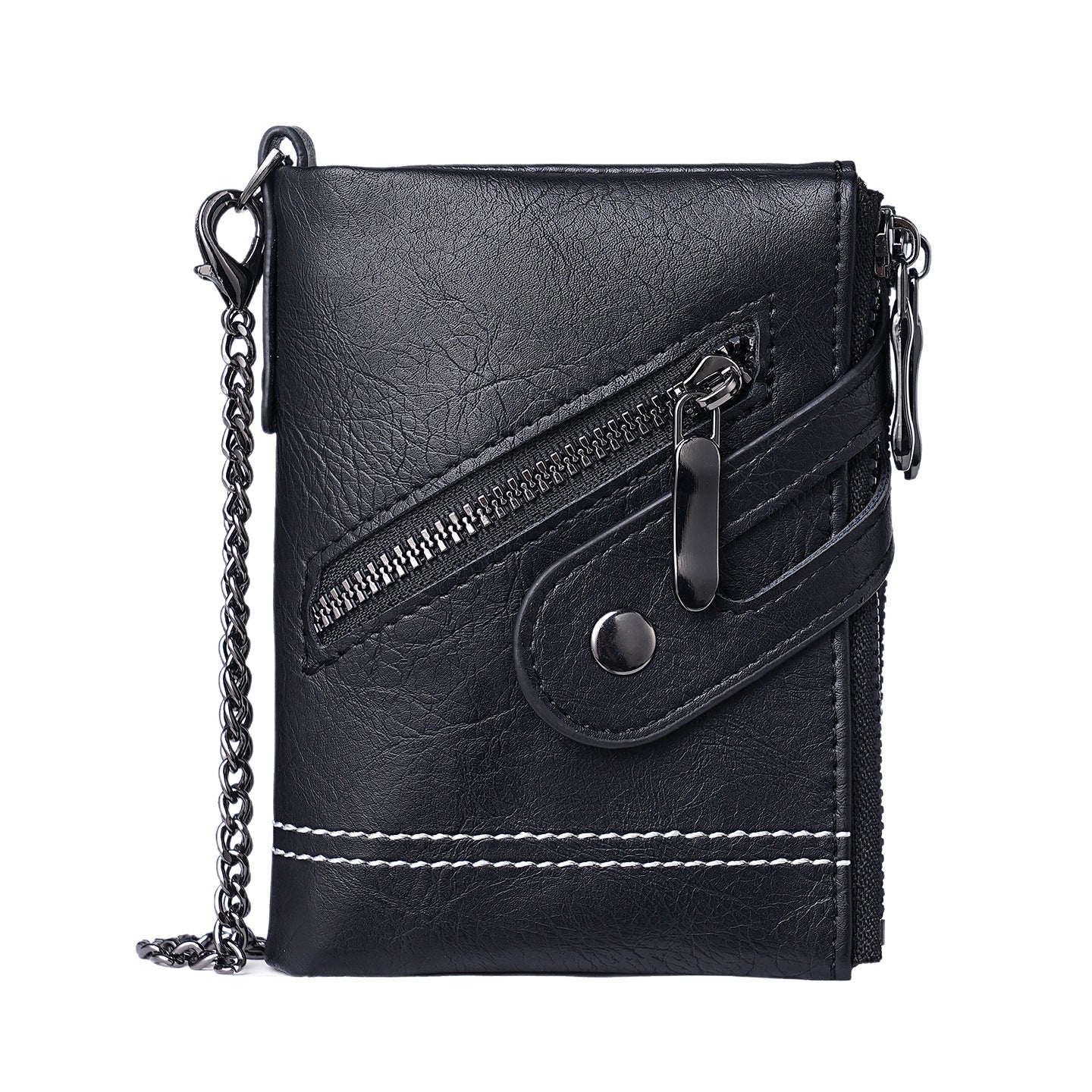 Cross-border dropshipping wholesale men's wallet multi-color PU leather short zipper buckle wallet new wallet coin purse