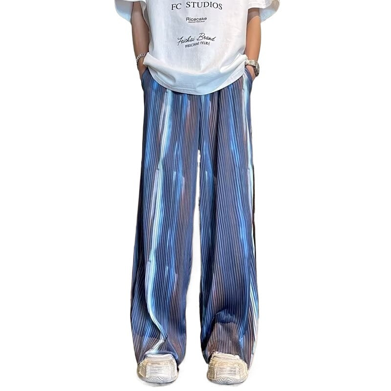 Pants men's spring thin trend straight wide-leg pants American loose athleisure long pants