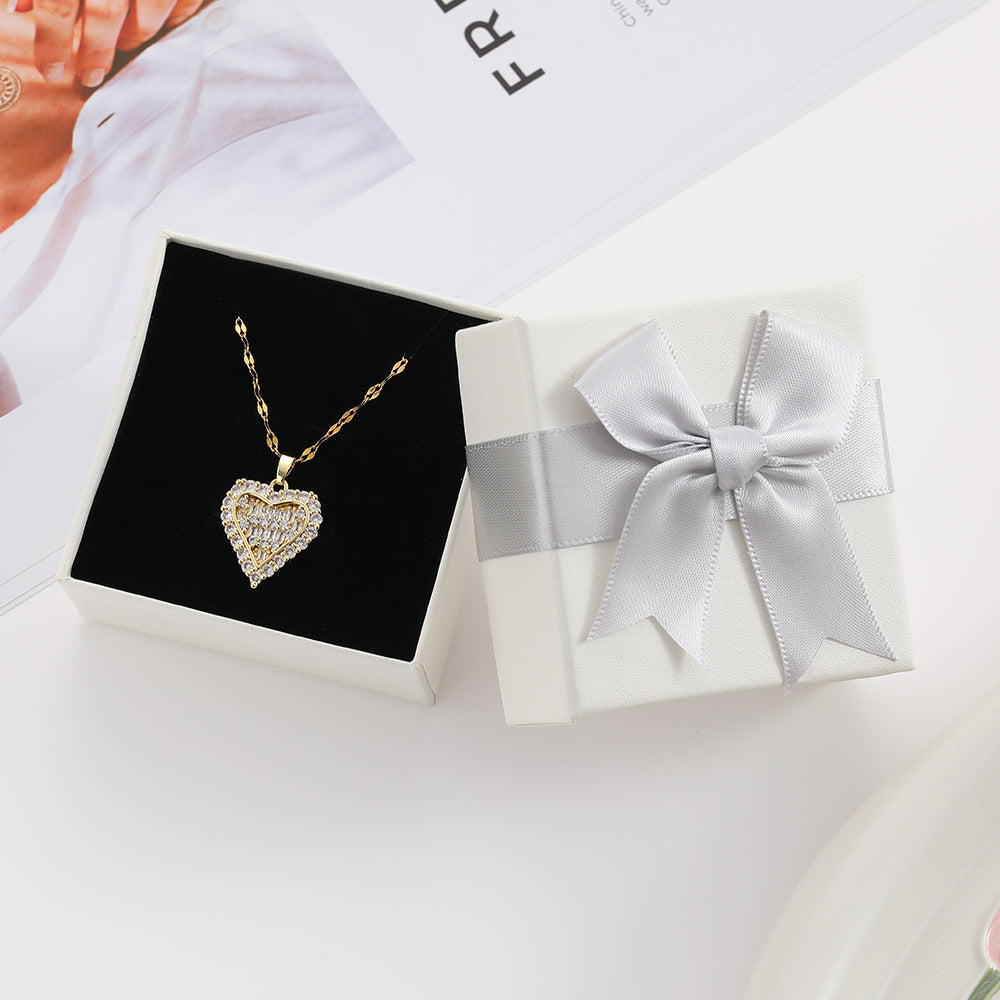 Douyin hot sale sexy double ring full of diamonds, big waist necklace, clavicle chain, small fresh and cute, versatile trend wholesale