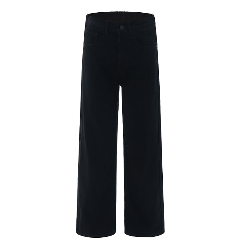 Muyuan Men's Maillard Cleanfit Vintage Casual Pants Unisex Versatile Loose Straight Long Pants