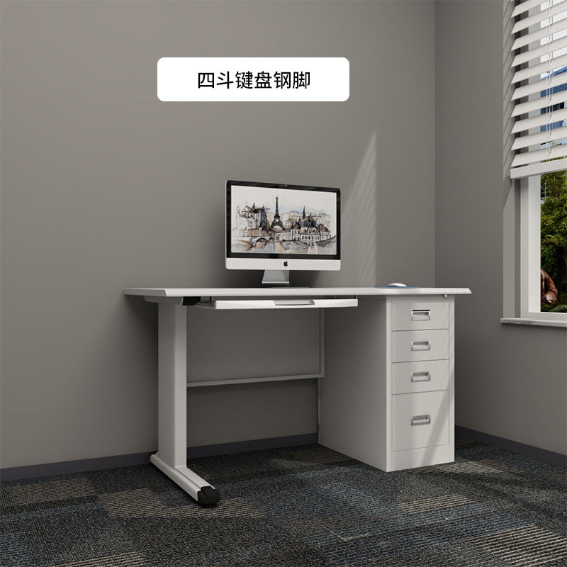 Steel Desk Simple Modern Employee Single Computer Desk Desk Financial Writing Desk With Lock Workbench Desk