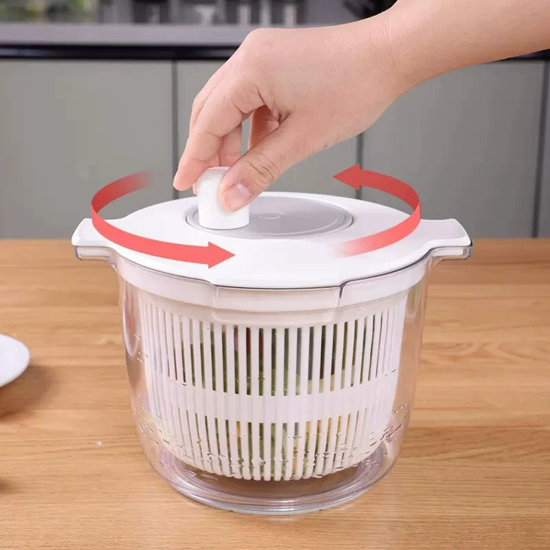 Japanese kitchen salad vegetable dehydrator hand crank spin dryer washing vegetable dumping drain basket washing pot washing artifact