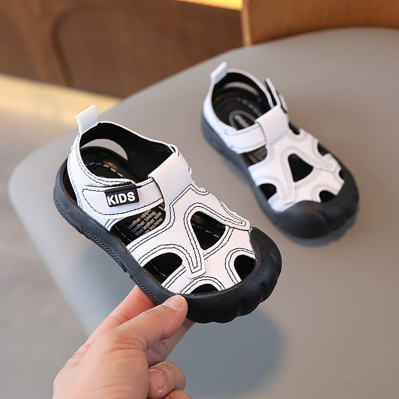 Baby Sandals Boys 2023 Summer New Toe Sandals Soft Sole Baby Toddler Shoes Kids Beach Shoes Kids