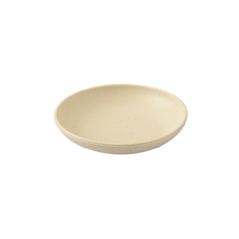 Cross-border wheat straw 10cm coarse salt plate round plate seasoning plate snack sauce vinegar plate bone spitting plate