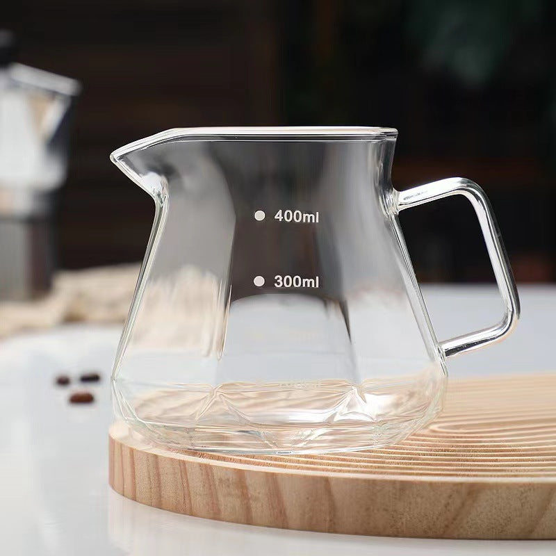 Glass Coffee Filter Sharing Pot Hand Pour Coffee Maker Set Drip Glass Filter Brewing Utensile