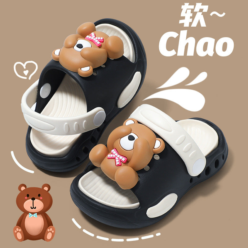 Children's slippers girls summer cute girls indoor home bath non slip kids baby princess sandals men