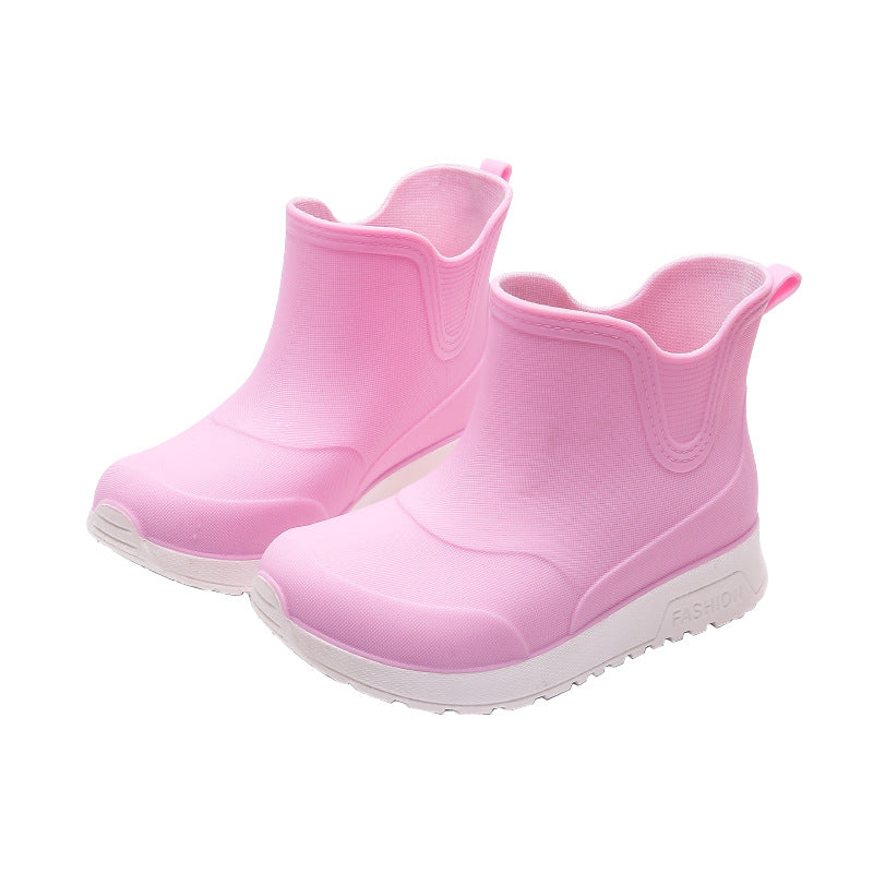 Korean fashion children's rain boots men's and women's non-slip thick-soled anti-slip thick-soled rain boots are worn in rainy days and are versatile water rain boots