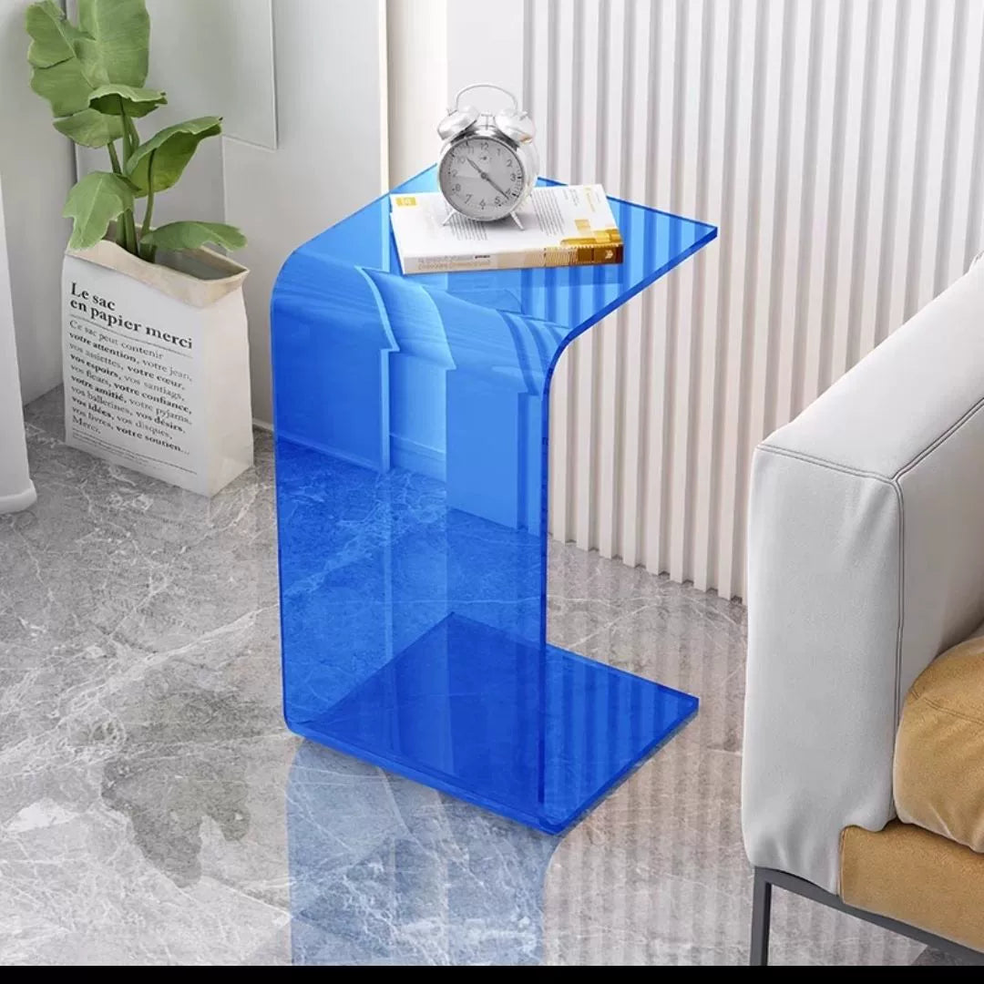 Light luxury acrylic side table sofa small side table simple living room net red bay window coffee table Nordic bedroom transparent corner table