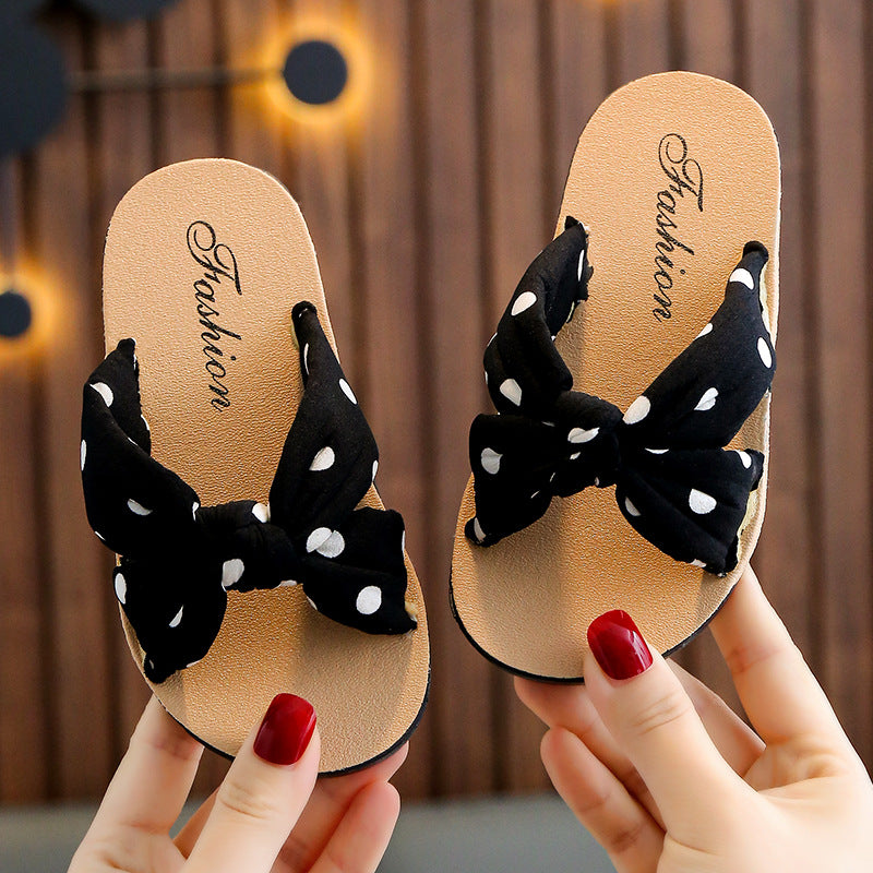 Children's slippers women's summer new fashion girls' sandals wear non-slip, comfortable and soft girls' fabric beach shoes