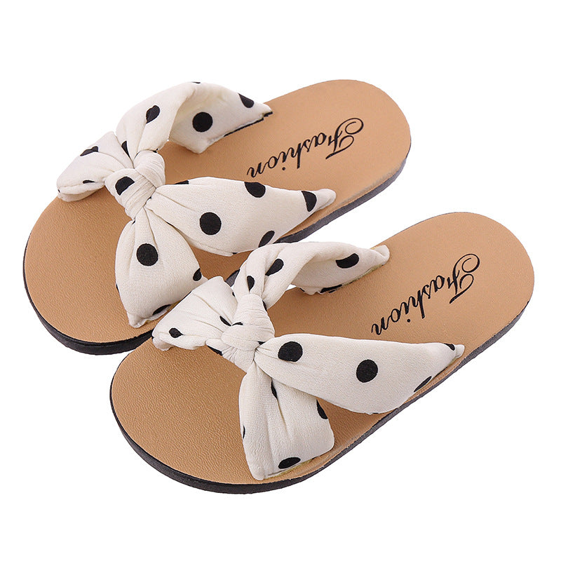 Children's slippers women's summer new fashion girls' sandals wear non-slip, comfortable and soft girls' fabric beach shoes