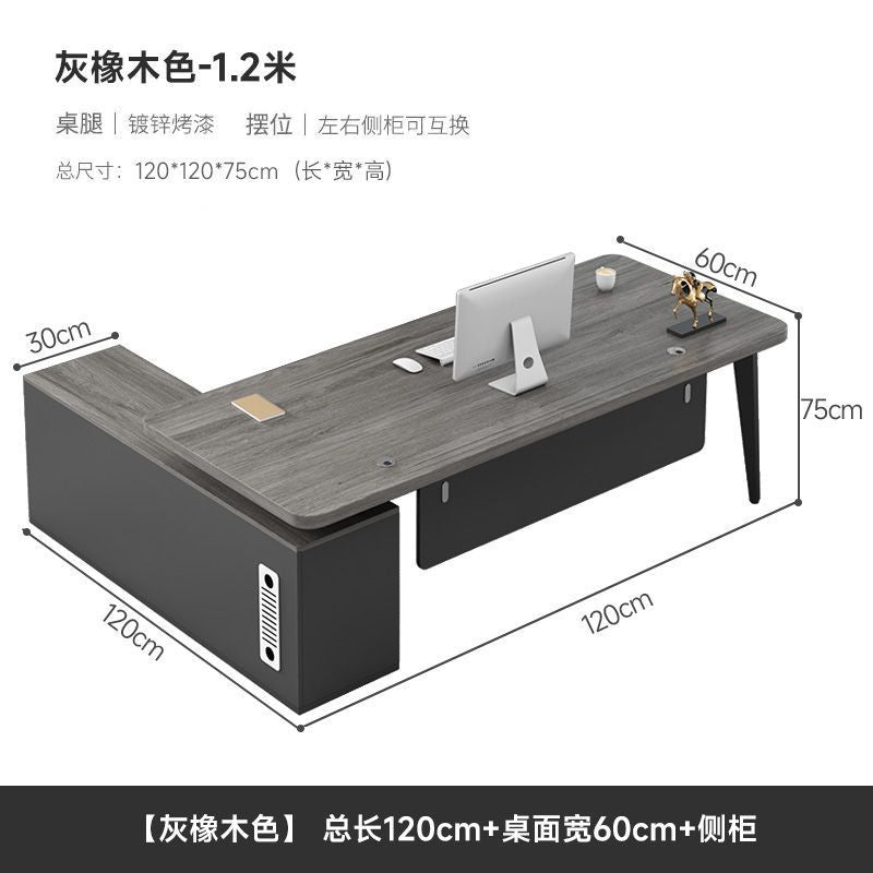 Simple Modern President's Desk, Executive Desk, Boss's Desk, Manager's Desk, Manager's Desk, Office Desk and Chair Combination, Executive Desk Office Furniture