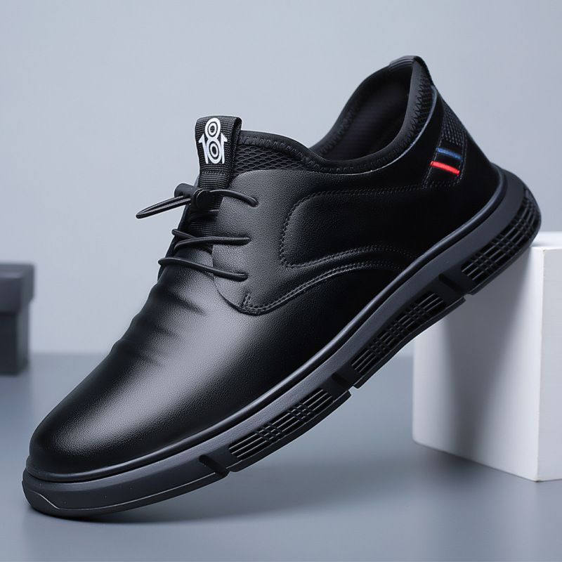 Douyin with the same men's shoes, foreign trade, business casual leather shoes, men's soft-faced black driving shoes, lazy men's shoes