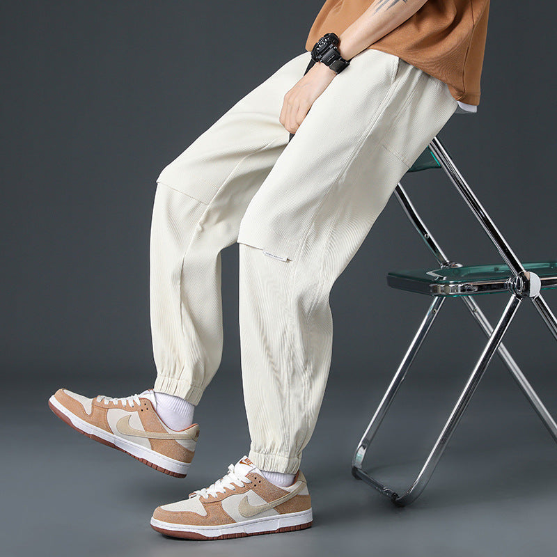 Teen summer pants 12 year old boy junior high school student 13 ice silk slacks 15 big kids pants