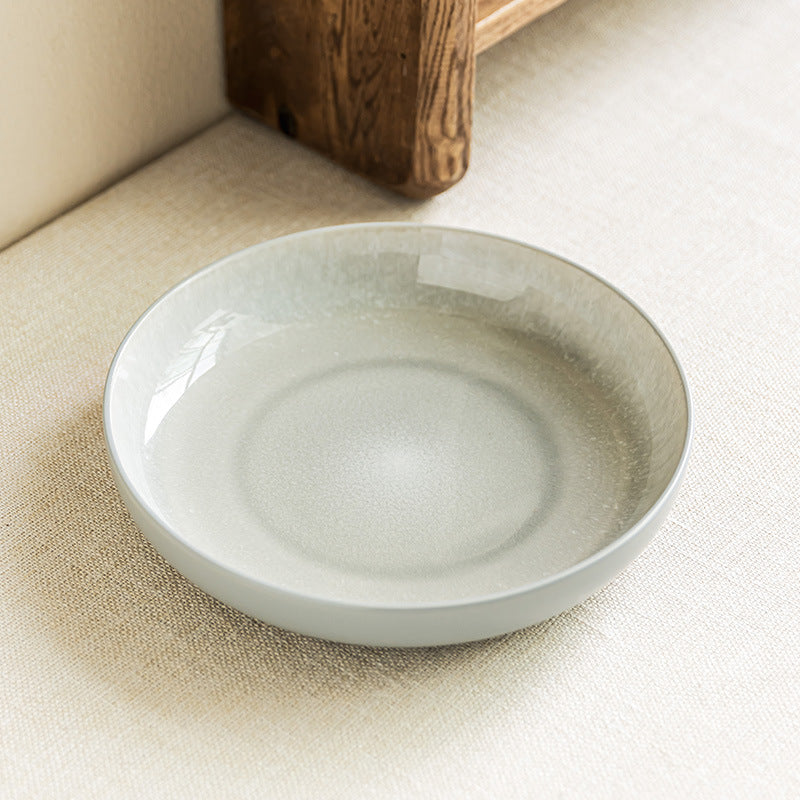 kiln shallow bowl japanese ceramic large bowl minimalist style tableware wholesale bowl household bowl round bowl large dish plate salad bowl