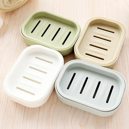 Double layer soap tray with lid toilet drain soap dish creative travel portable soap tray soap dish soap dish dropshipping