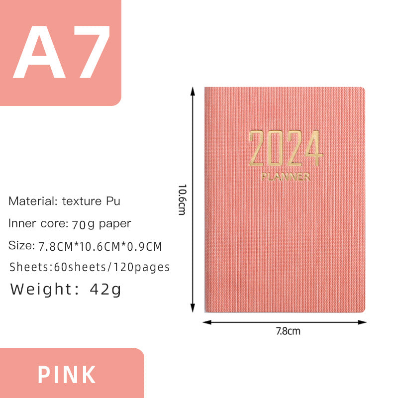 Spot 2024 English Schedule 2025 A7 Daily Planner Planner Amazon Cross Border Notebook