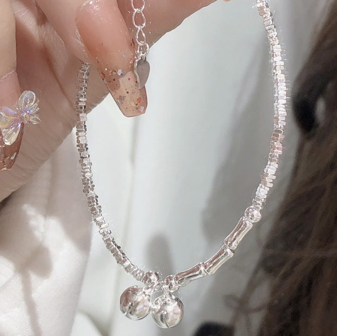 Irregular broken silver bell bracelet fresh fashion niche personality high-end anklets summer new wholesale