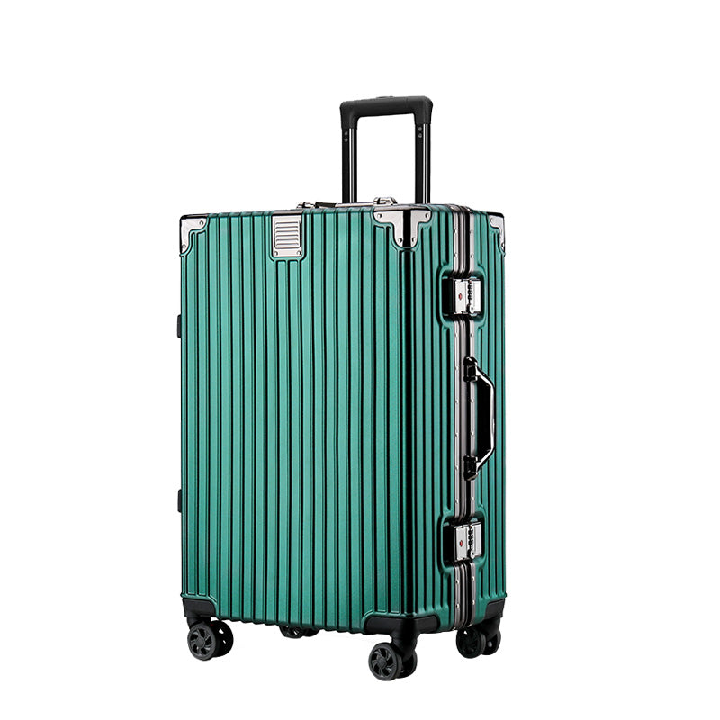 Suitcase, suitcase, aluminum frame, 20 trolley box, spinner wheels, 24 female male students, 26 durable password, 22 inch leather suitcase