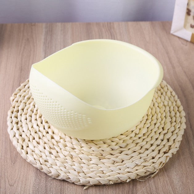Plastic rice washing basin lazy creative kitchen thickening rice washing sieve drain vegetable basket kitchen utensils rice washer thickening