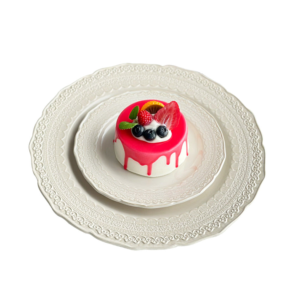 Ceramic steak plate, high-end Western plate, hotel personalized dish plate, pasta plate, cake plate, home steak plate