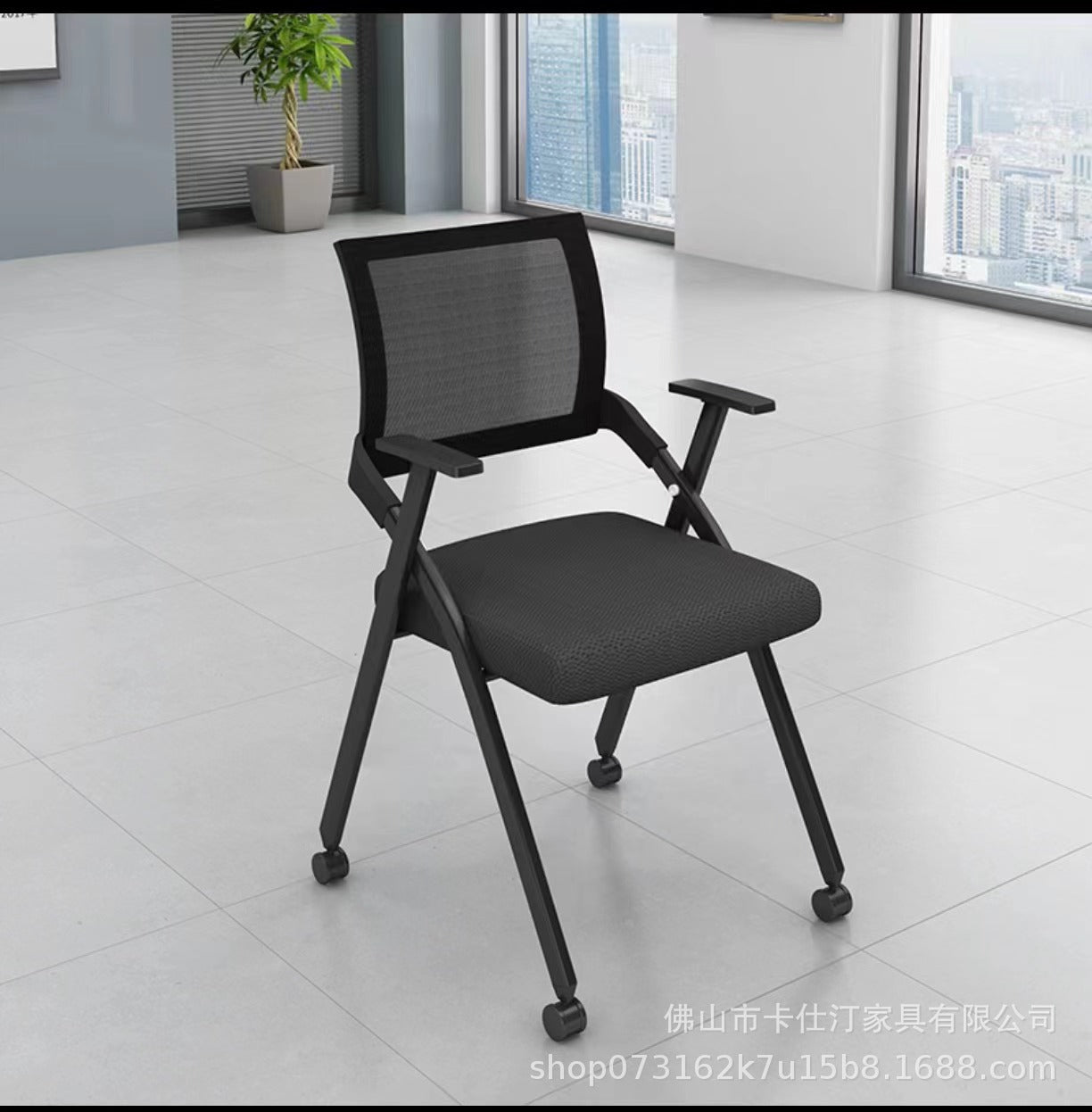 Folding training chair with table board with clipboard training room office chair conference chair with folding clipboard