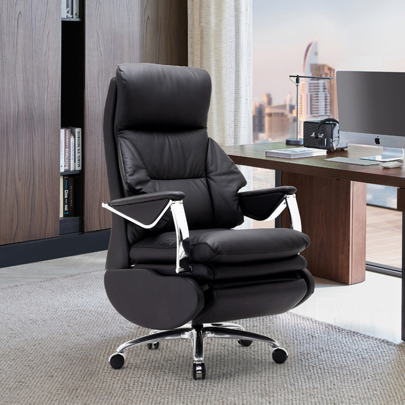 Electric executive chair, business office chair, ergonomic and comfortable, sedentary computer chair, leather reclining executive chair