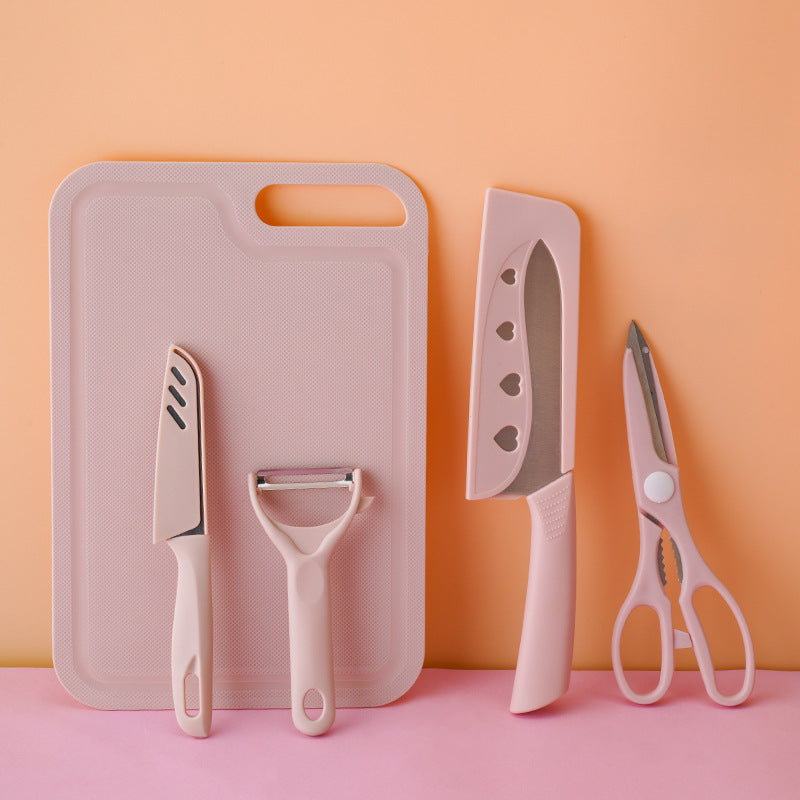 Home cutting board, slicing knife, kitchen knife set, dormitory cutting board, full set, combination gift, cutting board, fruit cutting board